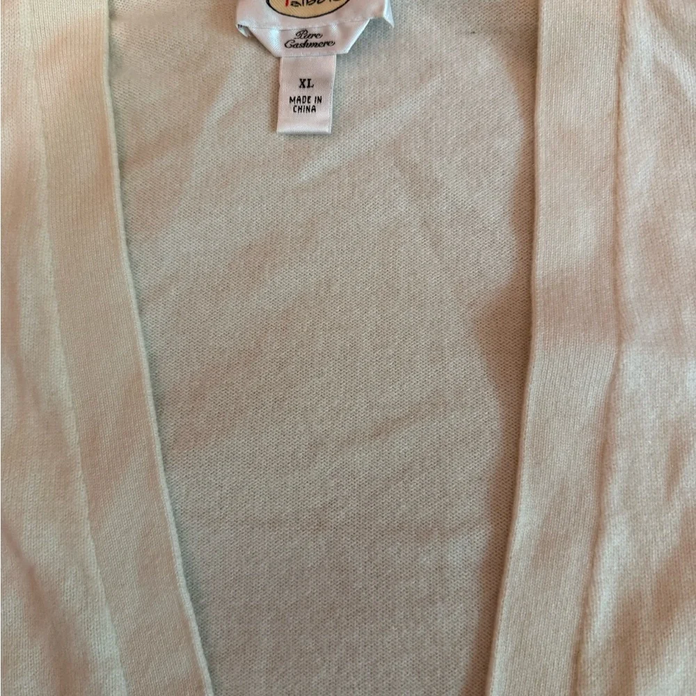 Talbots Cream Cashmere Cardigan - Picture 2 of 3